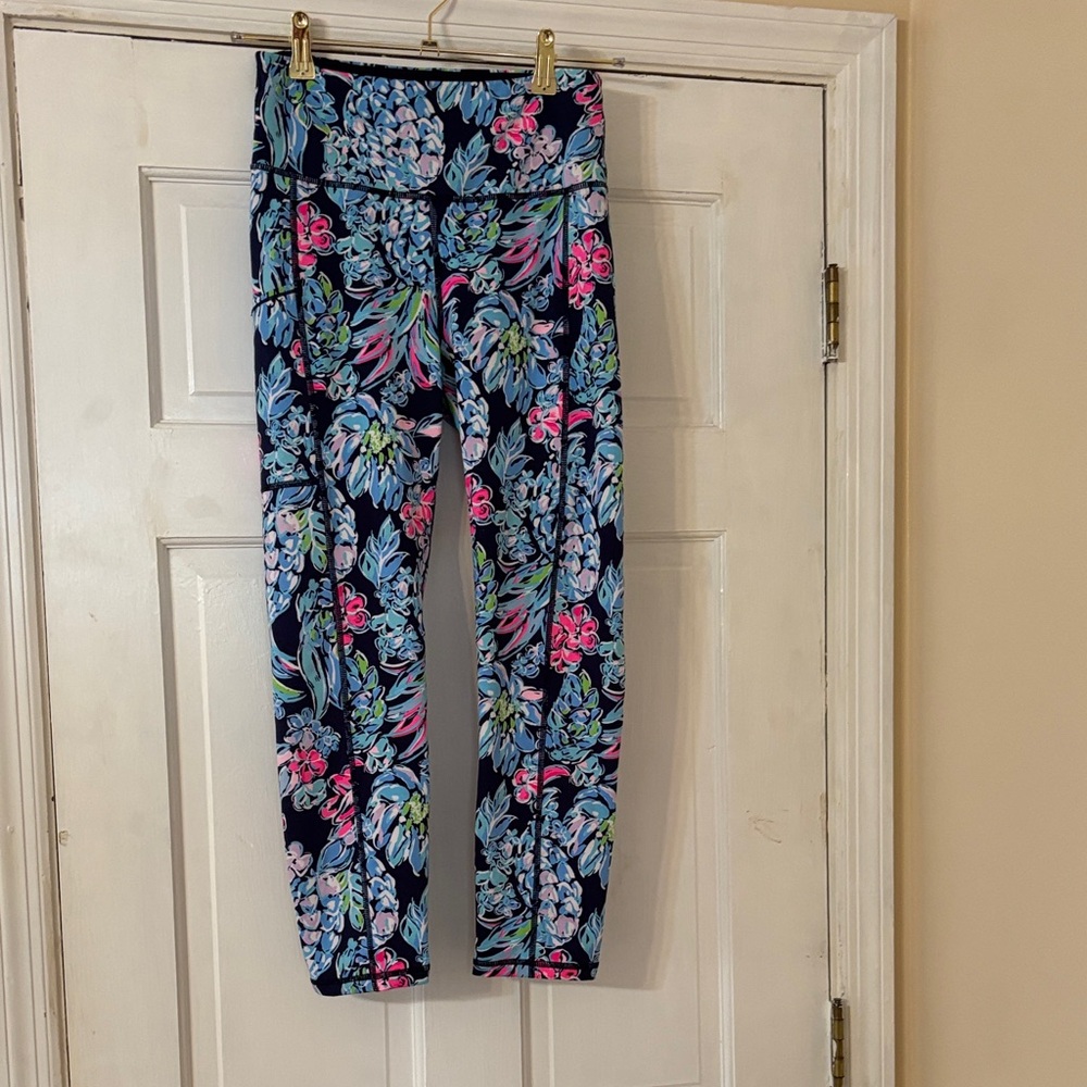 Lilly Pulitzer Women’s Leggings in Blue and Pink Floral